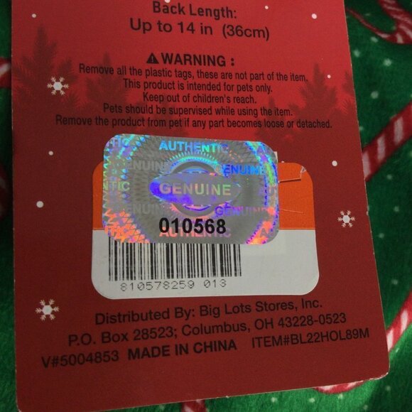 Pet‎ Apparel Reindeer Holiday Pajamas Size Medium - Picture 6 of 6